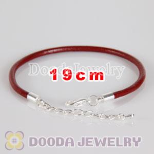19cm red slippy leather chain, silver plated lobster clasp with adjustable chain fit Jewelry