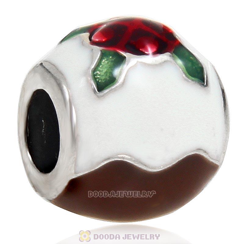 Flower Charm 925 Sterling Silver European Style Enamel Bead