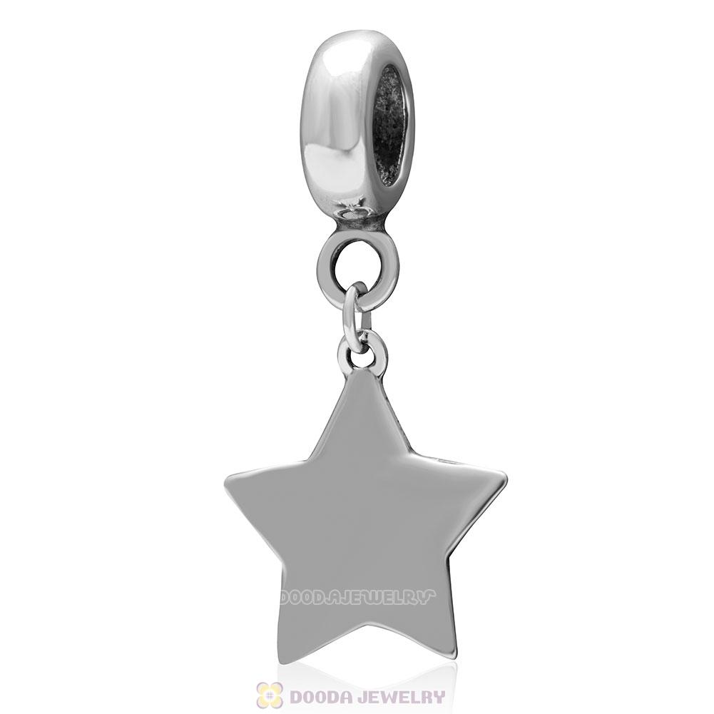 925 Sterling Silver Aspiration Star Charm Pendant