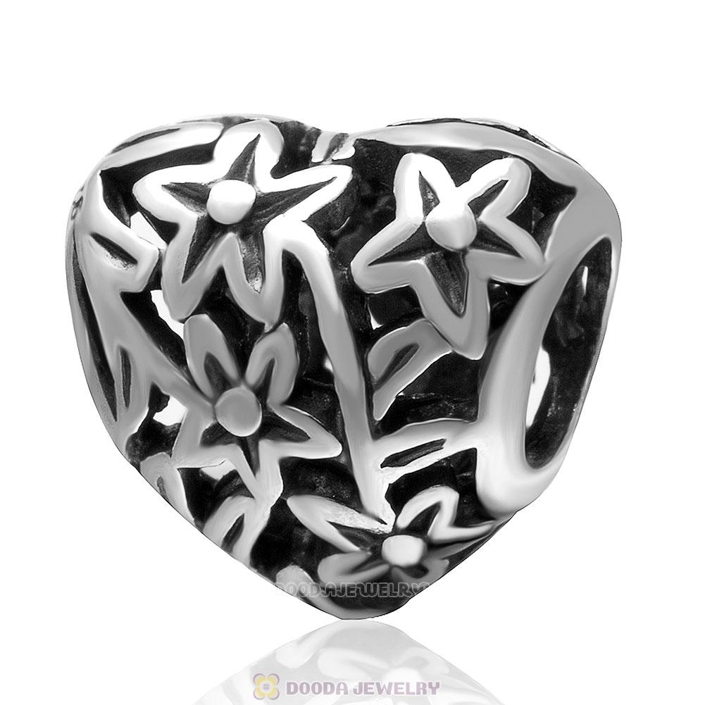 925 Sterling Silver Tree of Love with Flower Heart Bead
