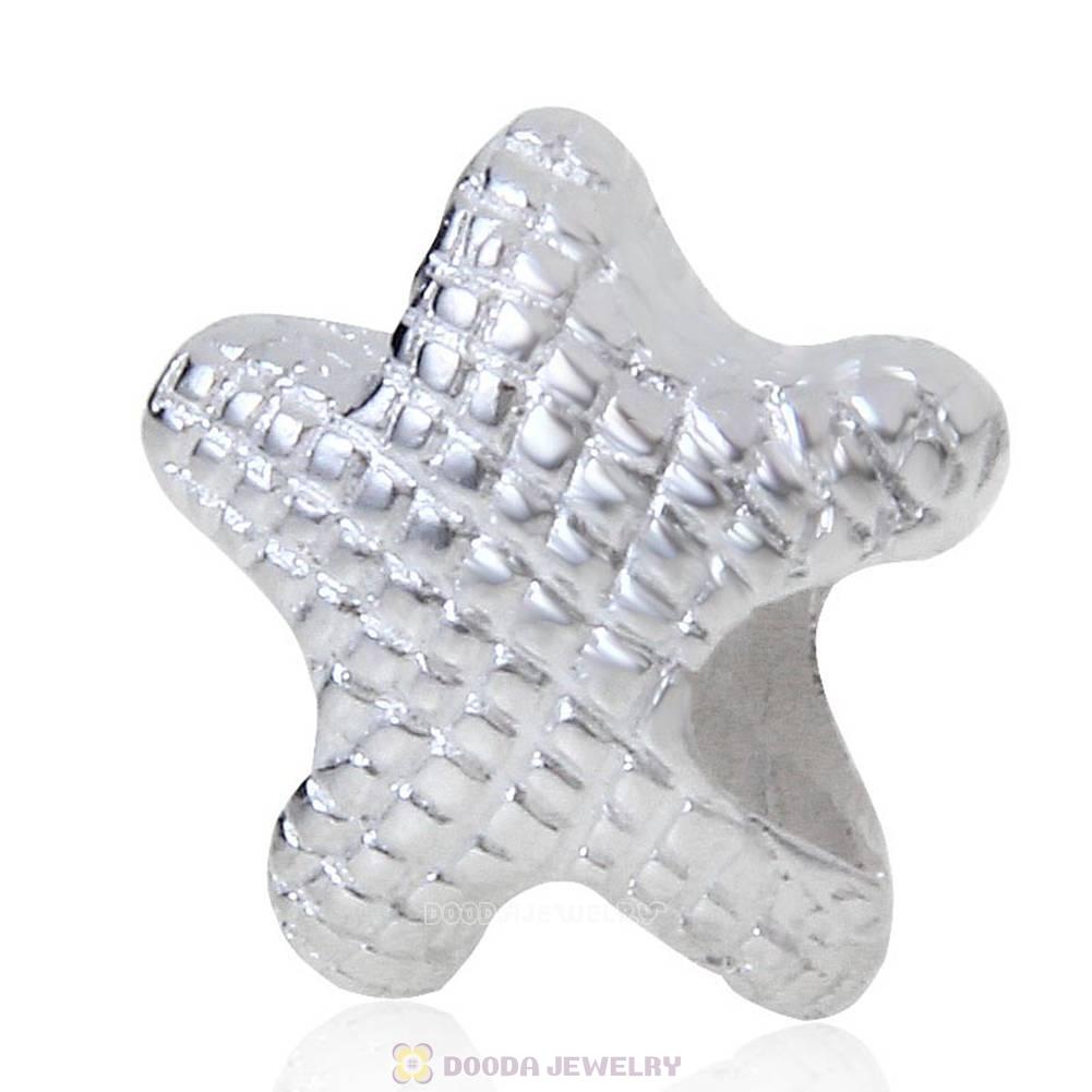 Solid Sterling Silver Charm Jewelry Starfish Beads and Charms