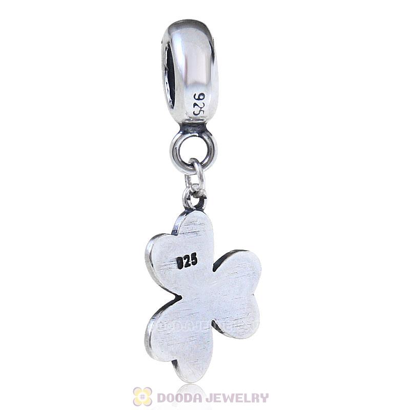 925 Sterling Silver Three Clover Lucky Soul Charm Pendant