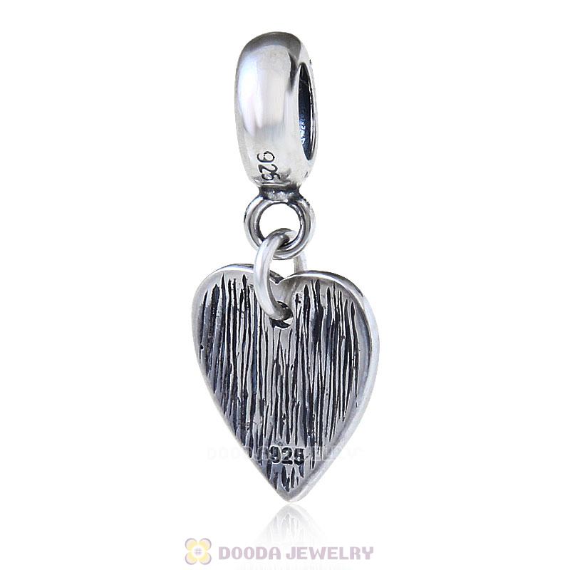 925 Sterling Silver Dream in Love Heart Charm Pendant
