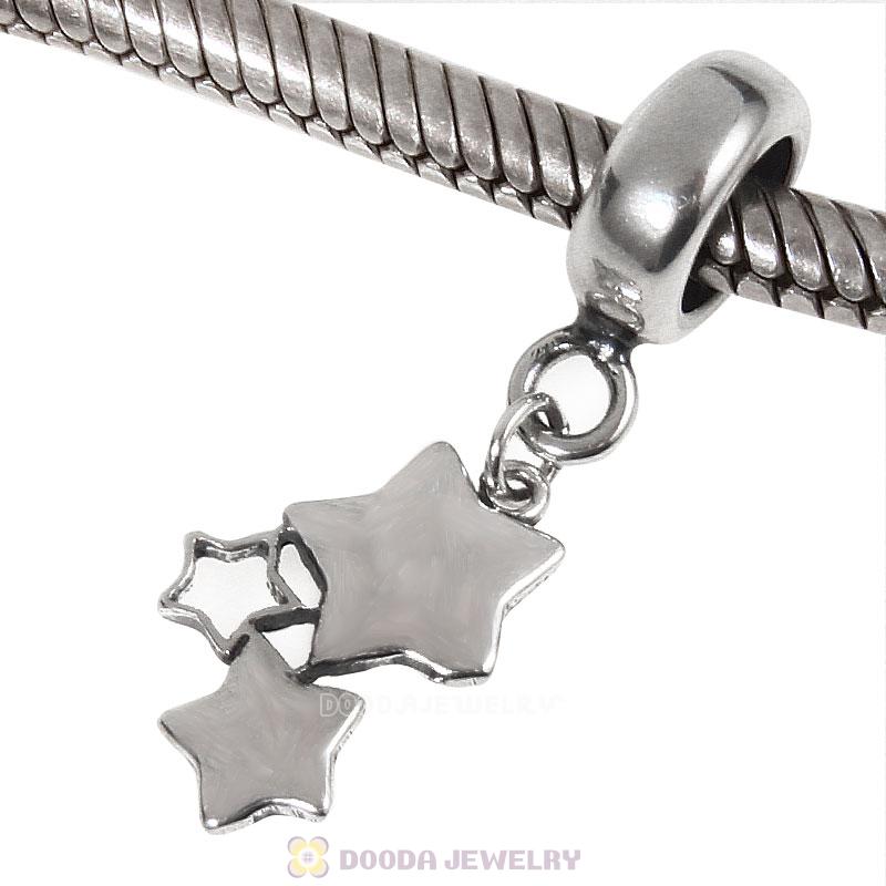 925 Sterling Silver Over the Stars Charm Pendant