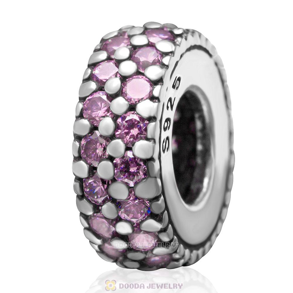 925 Sterling Silver Inspiration Within with Pink CZ Spacer Bead