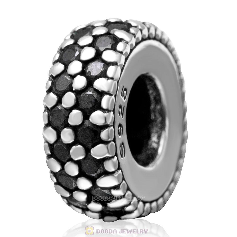 925 Sterling Silver Inspiration Within with Jet CZ Spacer Bead