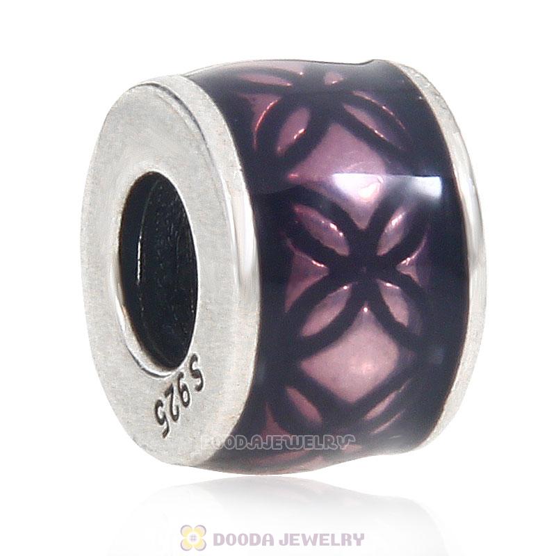 925 Sterling Silver Enamel Flower Charm European Style Bead