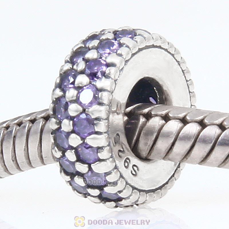 925 Sterling Silver Inspiration Within with Tanzanite CZ Spacer Bead