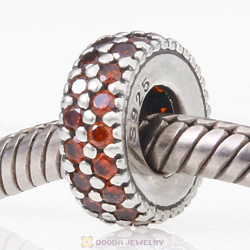 925 Sterling Silver Inspiration Within with Topaz CZ Spacer Bead