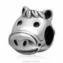 925 Sterling Silver Cute Horse Animal Charm Bead