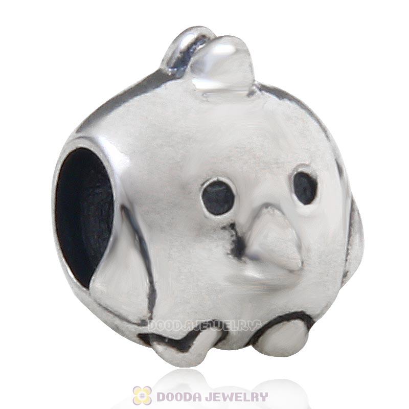 925 Sterling Silver Charming Chicken Bead 