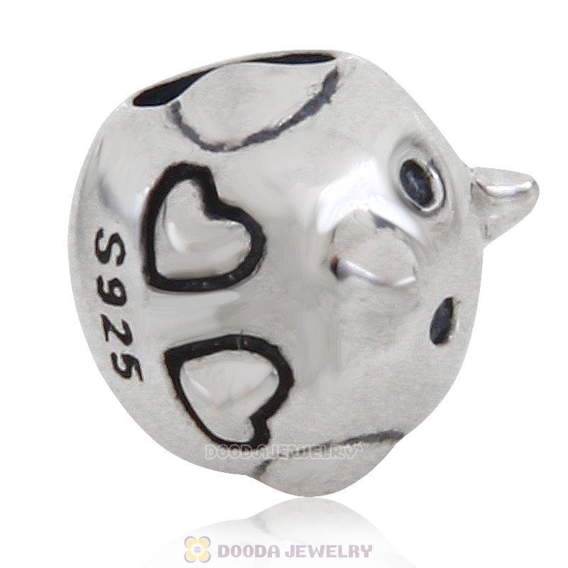 925 Sterling Silver Charming Chicken Bead 