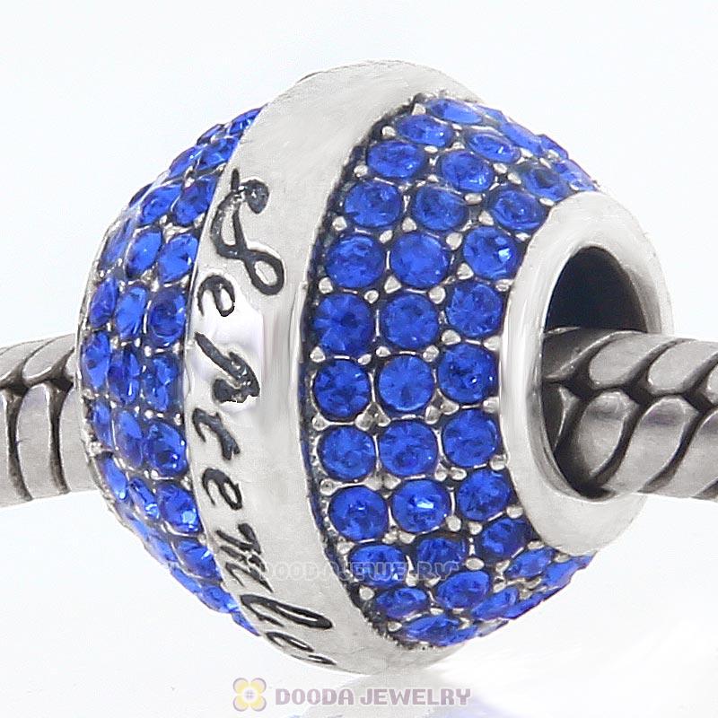 925 Sterling Silver September Birthstone Round Bead