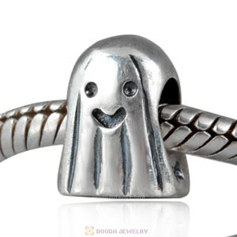 S925 Sterling Silver European Style Ghost Charm Beads