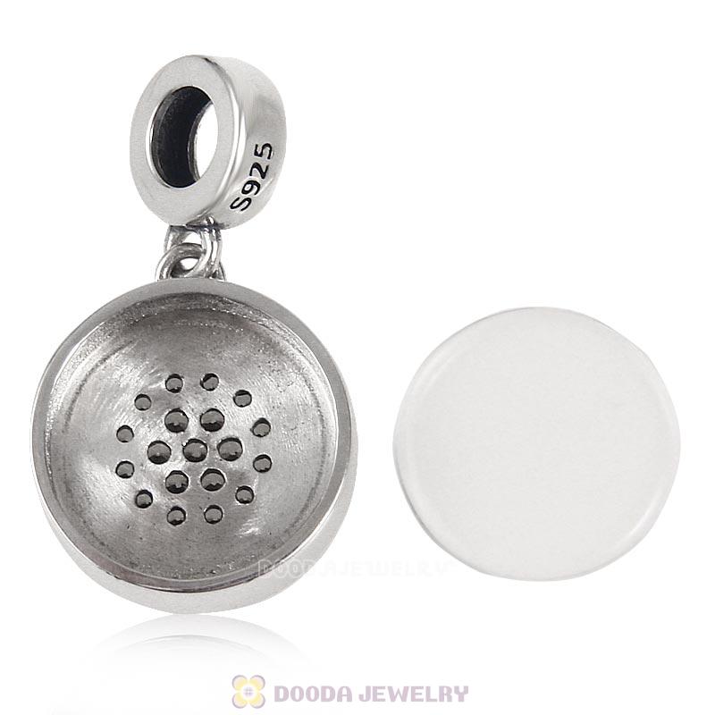 925 Sterling Silver Dangle Love Forever Personalized Photo Charm Pendant