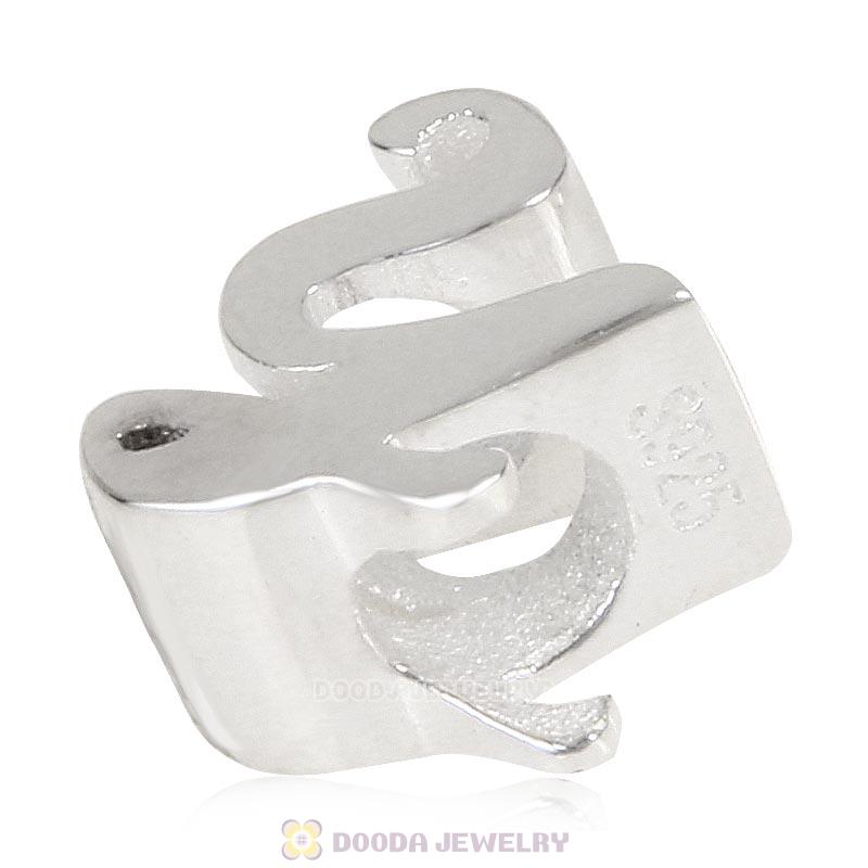 DIY 925 Sterling Silver Alphabet Letter Y Charm Beads