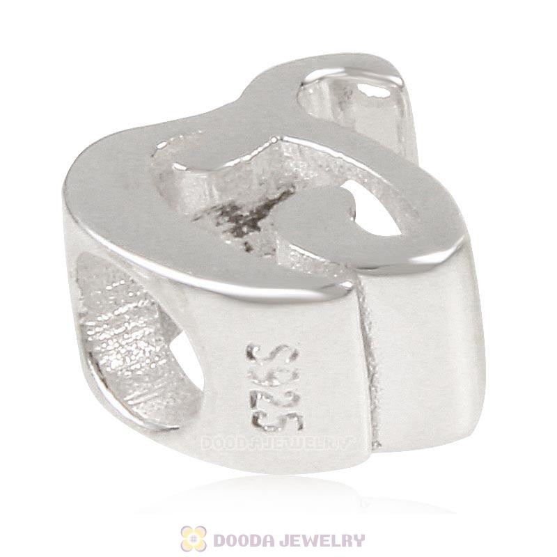 DIY 925 Sterling Silver Alphabet Letter Q Charm Beads