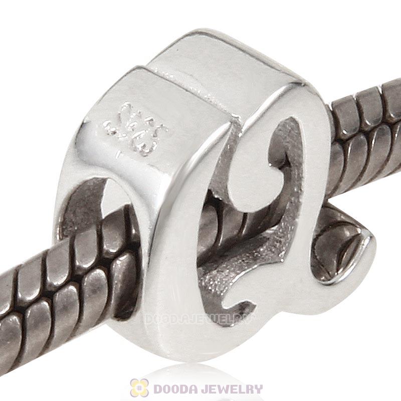 DIY 925 Sterling Silver Alphabet Letter Q Charm Beads