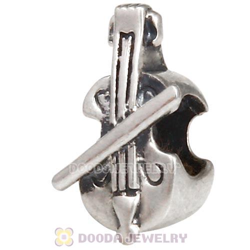 Solid Sterling Silver Charm Jewelry violin Beads and Charms