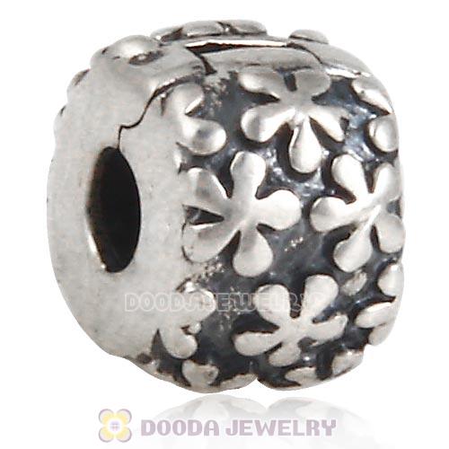 Flowers Silver Clip Beads fit European, Largehole Jewelry Bracelet
