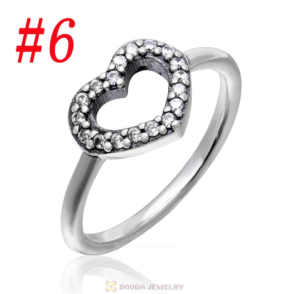 925 Sterling Silver Be My Valentine Ring with Clear CZ