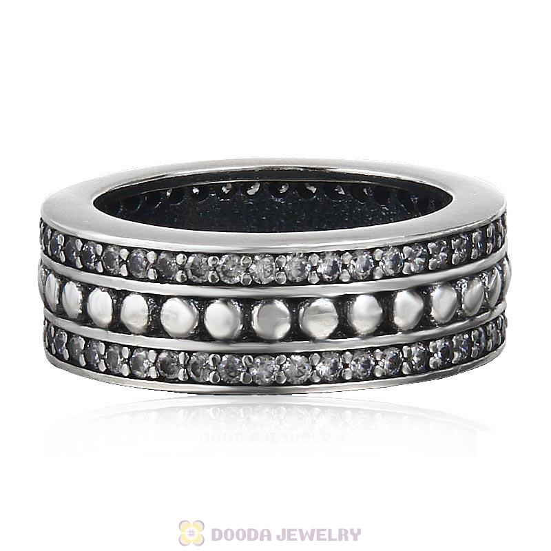 925 Sterling Silver Forever Ring with Clear CZ