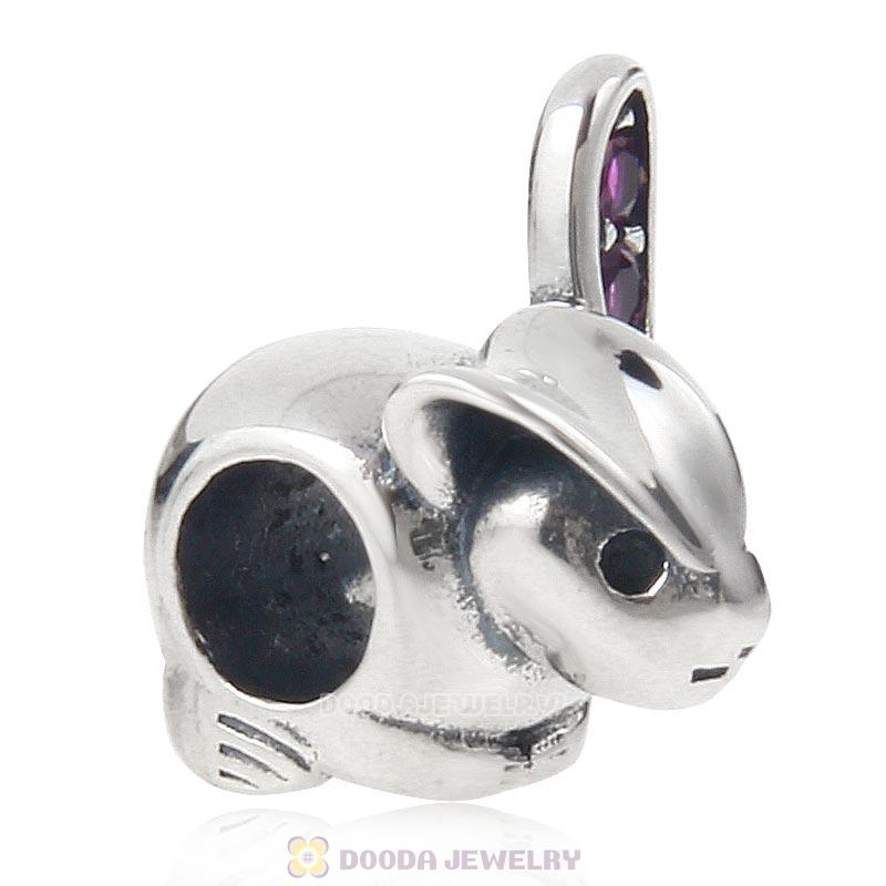 Easter Rabbit Charm 925 Sterling Silver