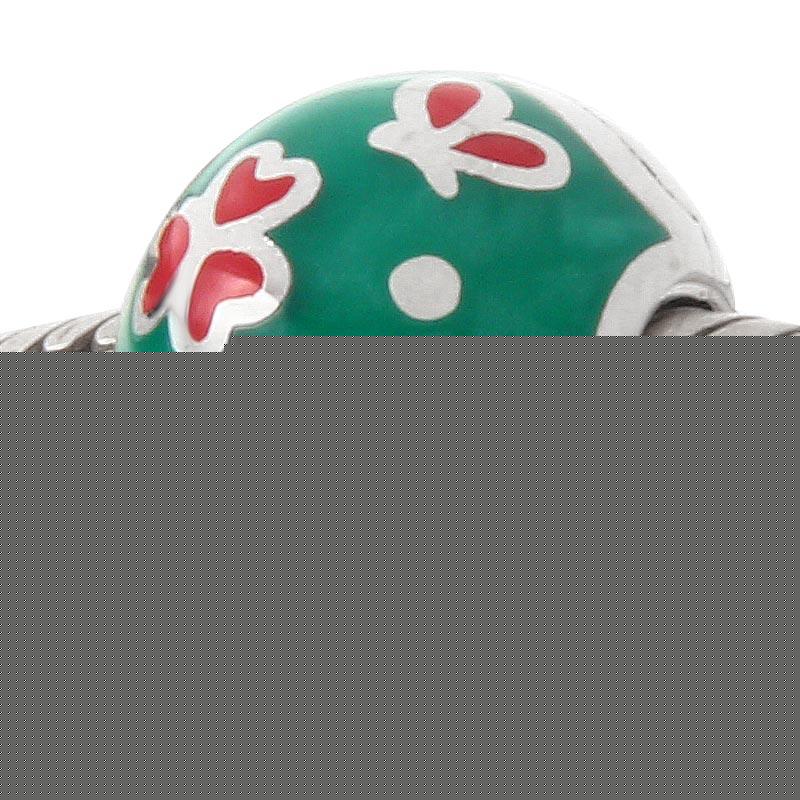 Shamrock Clover Clip Charm 925 Sterling Silver Bead