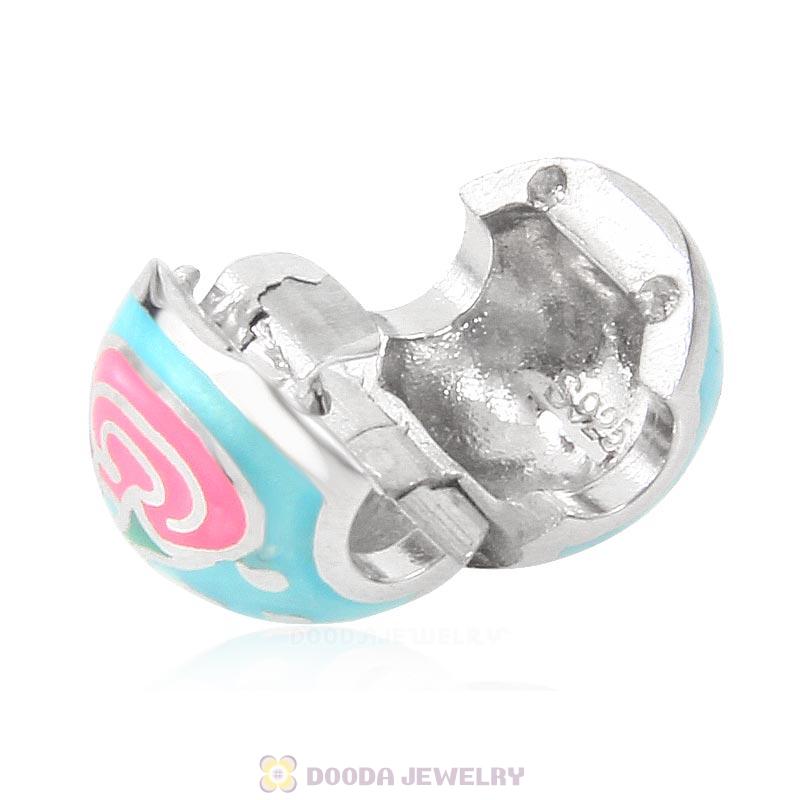 Jumping Fish Clip Charm 925 Sterling Silver Bead