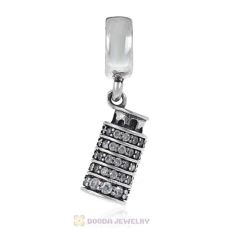 925 Sterling Silver Pisa Tower Charm Pendant