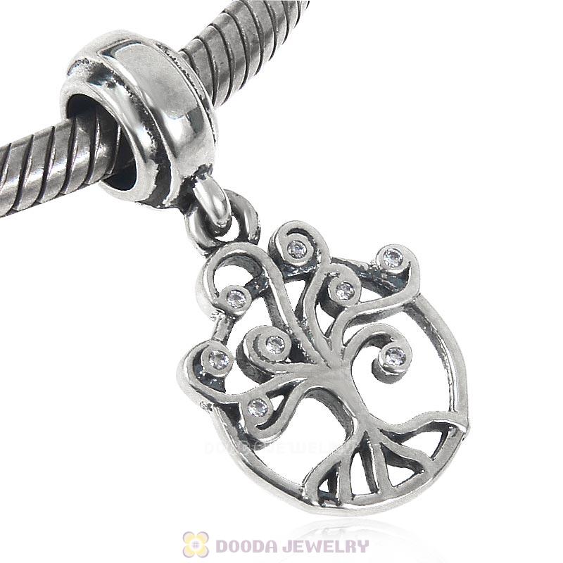 925 Sterling Silver Family Tree Charm Pendant