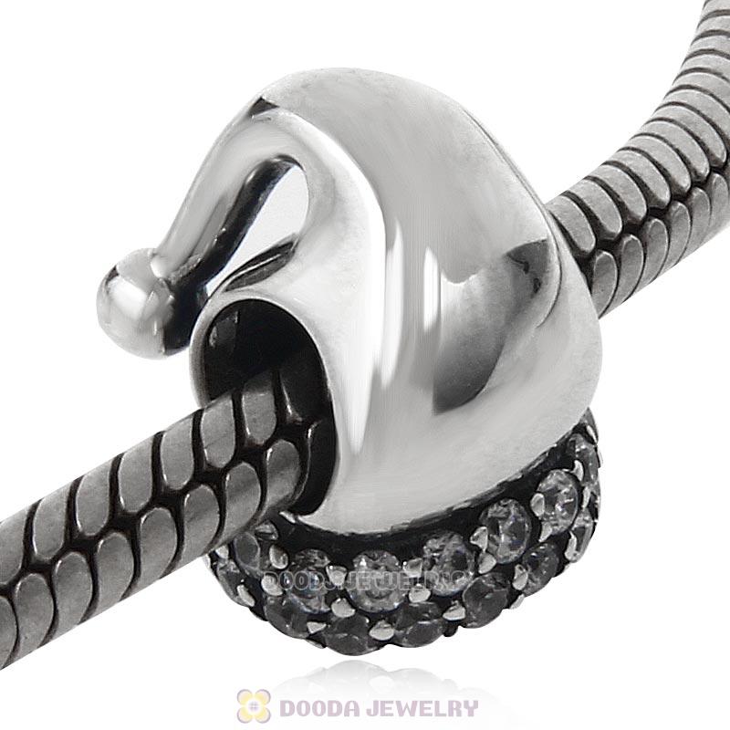 925 Sterling Silver Santa Claus Hat Charm Bead