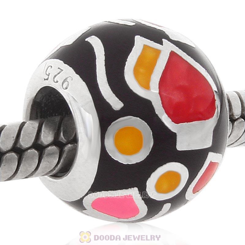 925 Sterling Silver European Style Enamel Bead