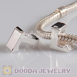 Letter L Charms European Style Sterling Silver Beads