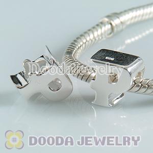 Letter P Charms European Style Sterling Silver Beads