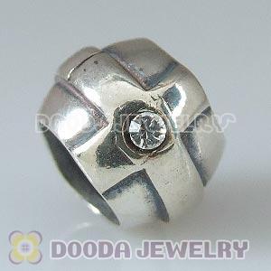 925 Sterling Silver European Cross Charms with stone