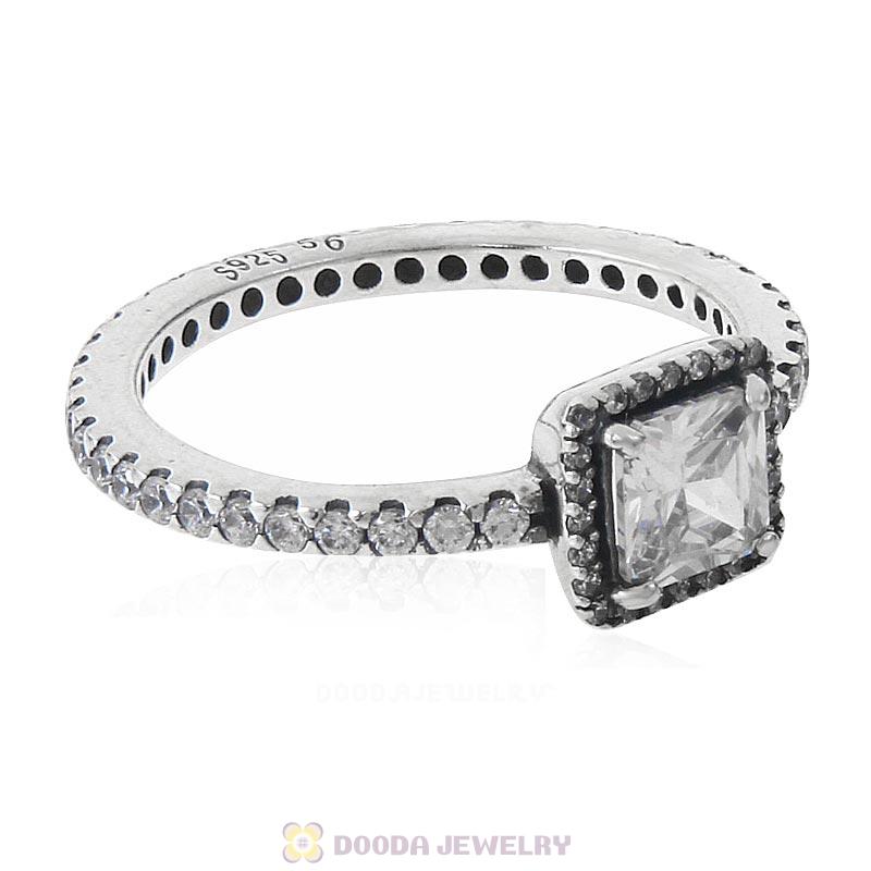 925 Sterling Silver Timeless Elegance Ring with Clear CZ