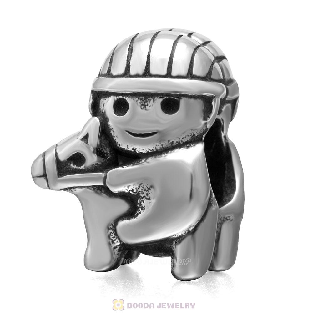 Baby Boy Riding Rocking Horse Charms