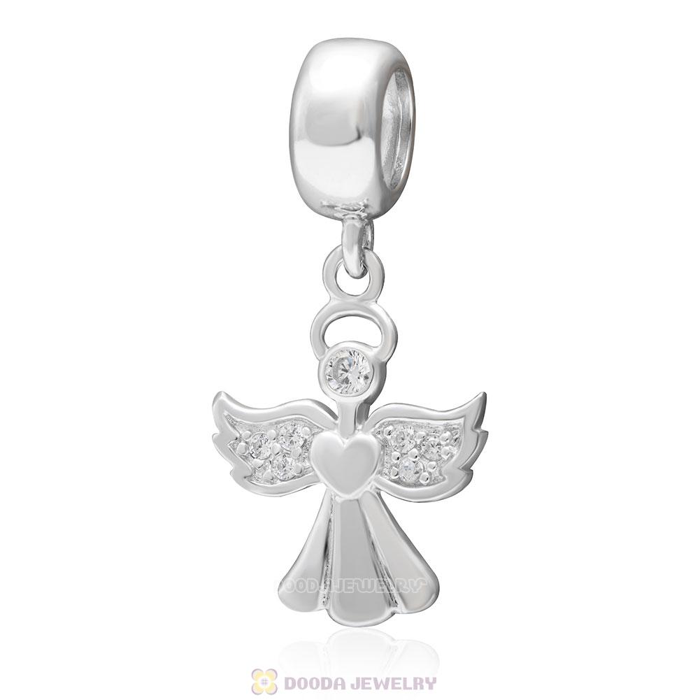 Angel of Love Clear CZ Charms
