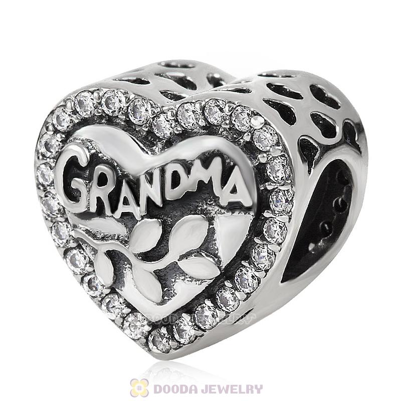 Grandma Heart Shape Charm