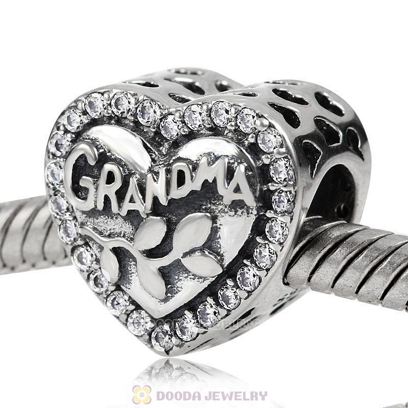 Grandma Heart Shape Charm