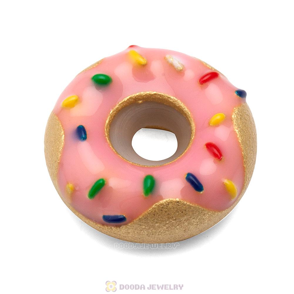 Sweet Donuts Stopper Charm Bead with Rubber