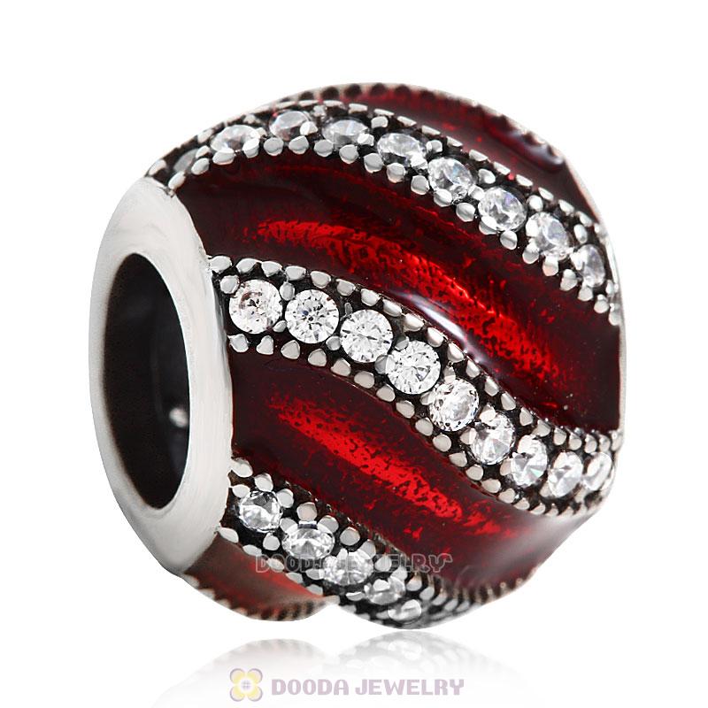 Adornment Translucent Red Enamel Charm