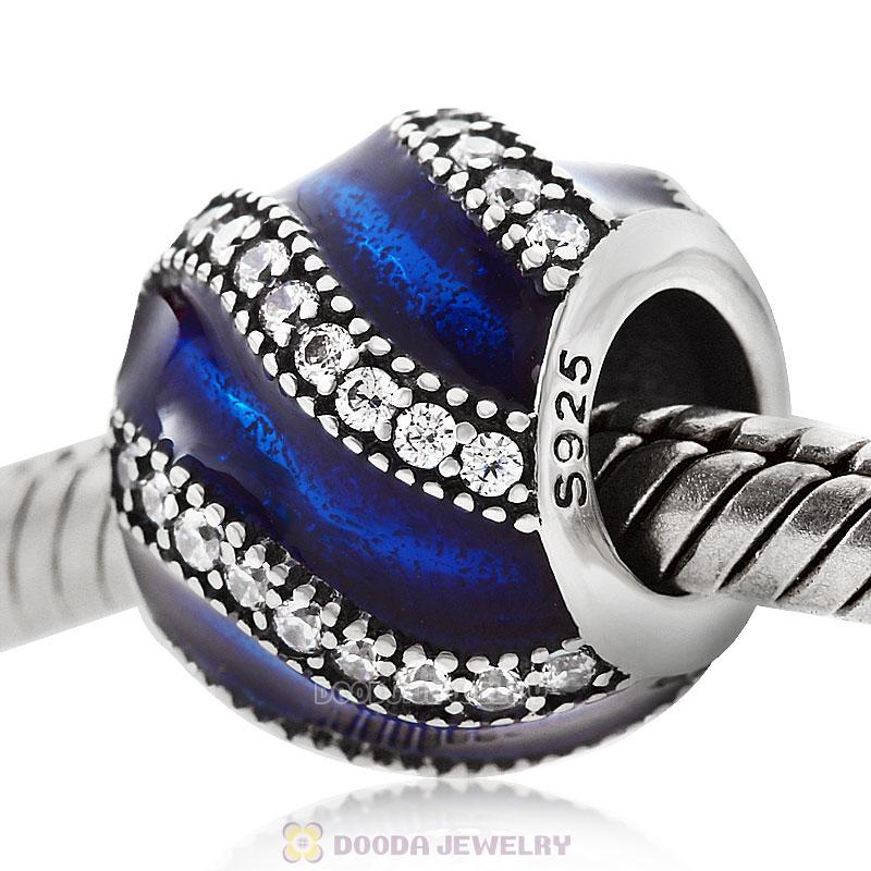 Adornment Translucent Royal Blue Enamel Charm