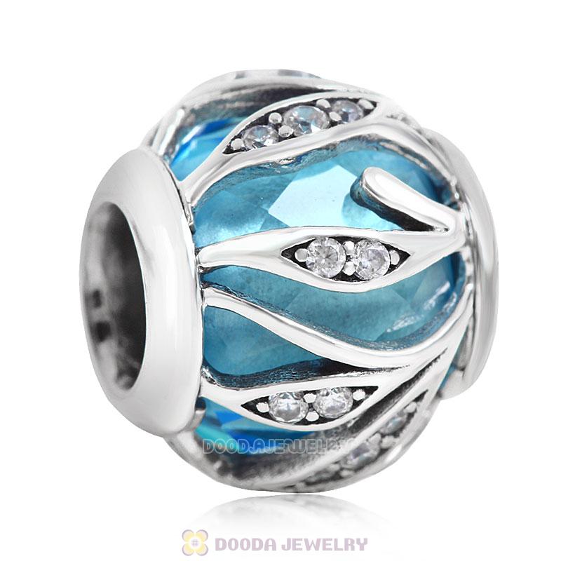 Lt Blue Nature's Radiance Charm Clear CZ