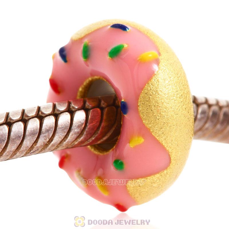 Sweet Donuts Stopper Charm Bead with Rubber