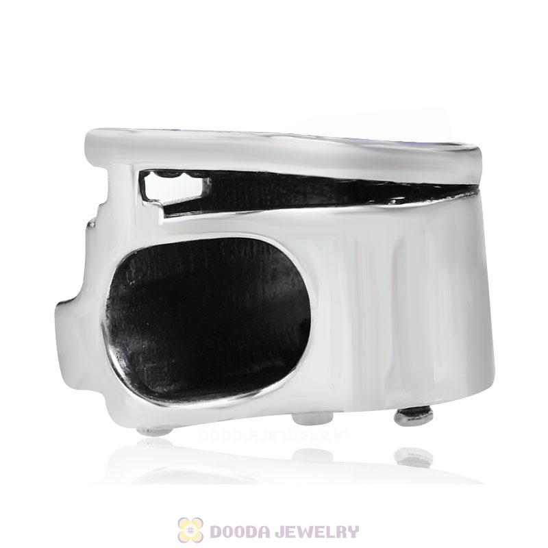 Music Piano Charm with Topaz Austrian Crystal