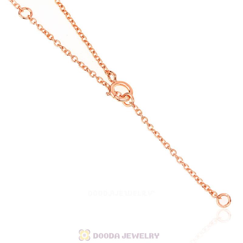 Rose Gold Basic Necklace for European Charms