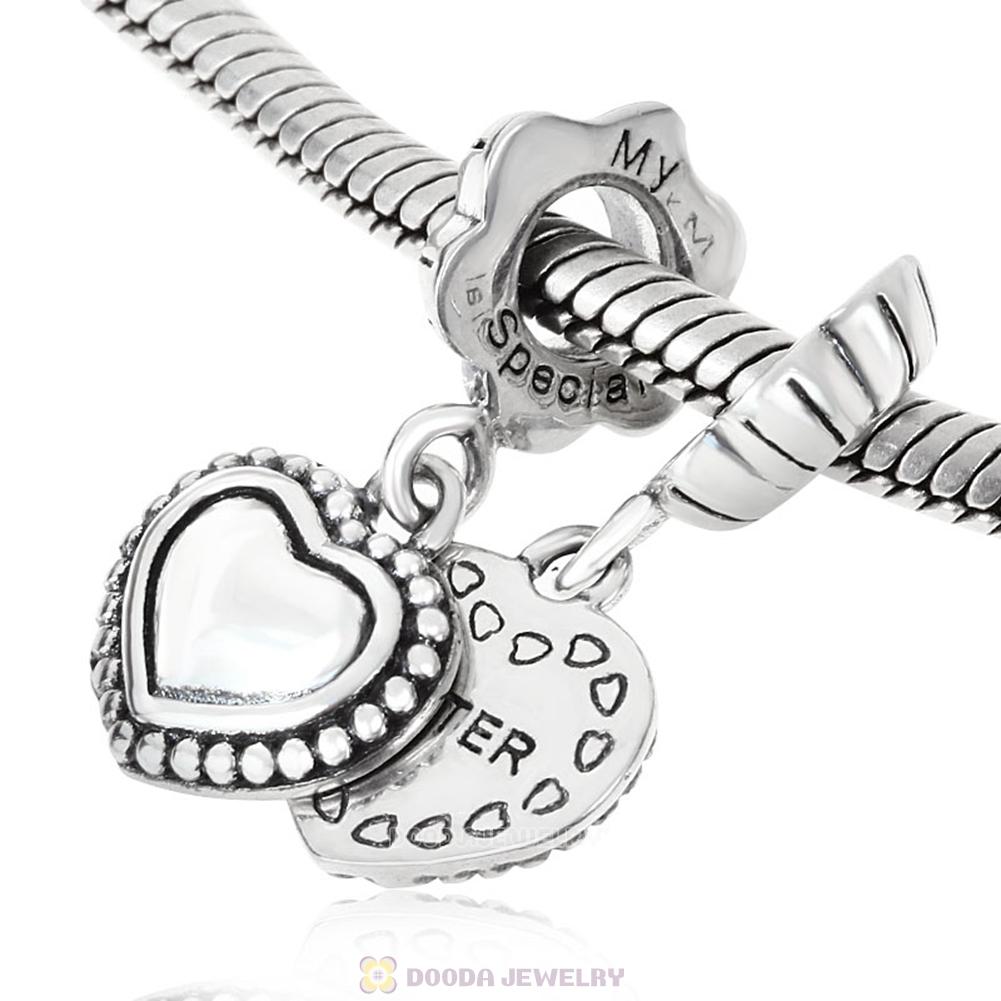 European Style Sterling Silver Dangle My Special Sister Charm Beads