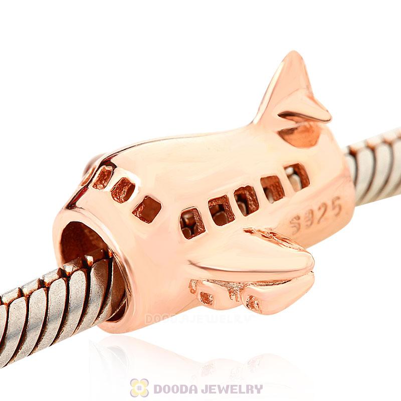 Rose Gold Passenger Flights Charm Bead